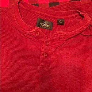 Men’s 3xl RedHead maroon thermal shirt